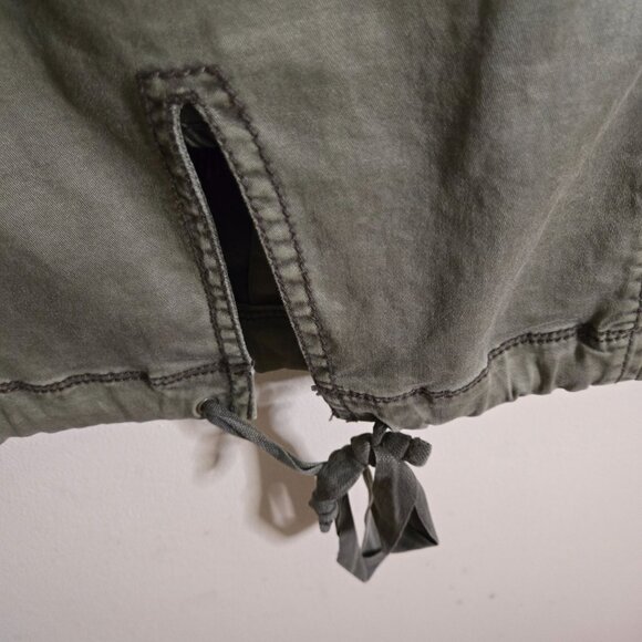 Anthropologie Marrakech Olive Utility Jacket Full Zip Snap Pockets Size S - Picture 9 of 11